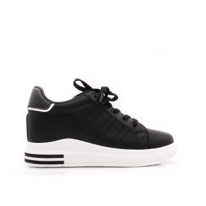 The Three Stripes Wedge Sneakers, Zwart