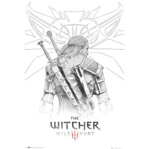 The Witcher III: Wild Hunt - Geralt Sketch - Maxi Poster (C-730)