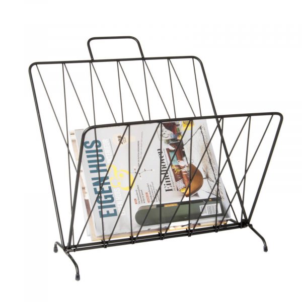 Tijdschriftenrek Diamond Raster - Zwart