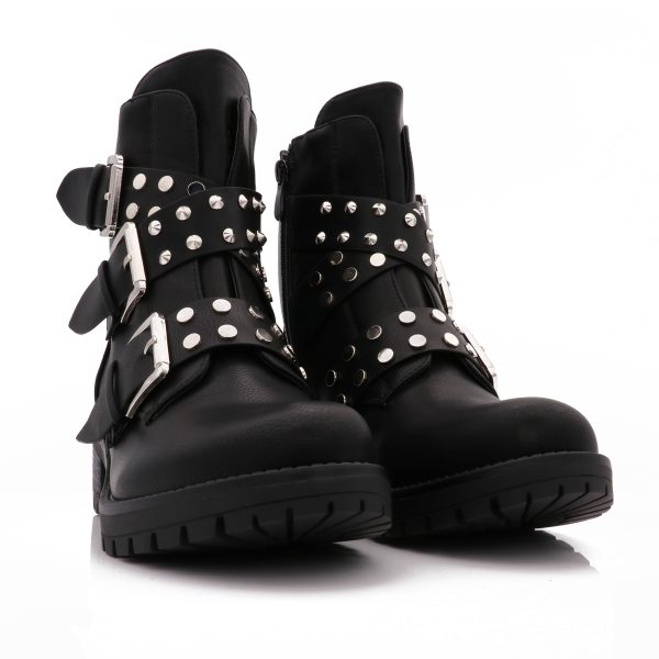 Triple Buckle Boots Met Studs