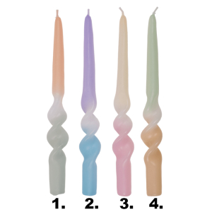 Twister Kaarsen Pastel (2 Stuks)