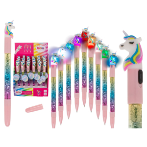 Unicorn Pen Met Glitter & kleur veranderende LED