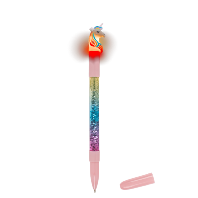 Unicorn Pen Met Glitter & kleur veranderende LED