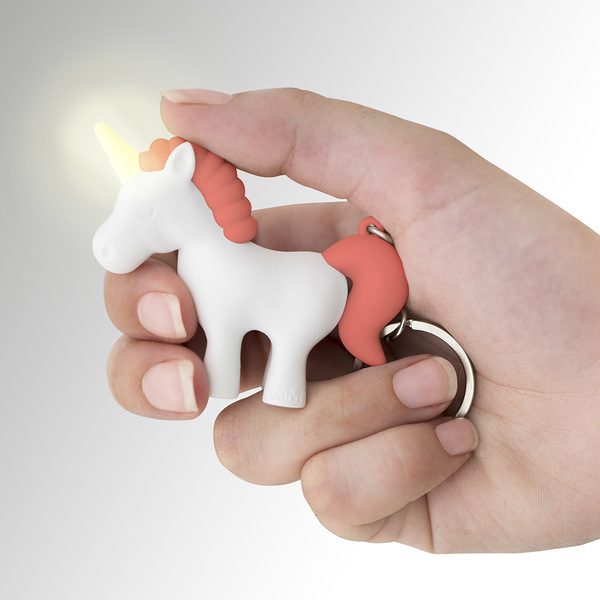 Unicorn Sleutelhanger Met Licht & Geluid (Roze)