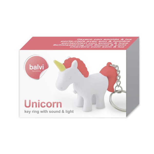 Unicorn Sleutelhanger Met Licht & Geluid (Roze)