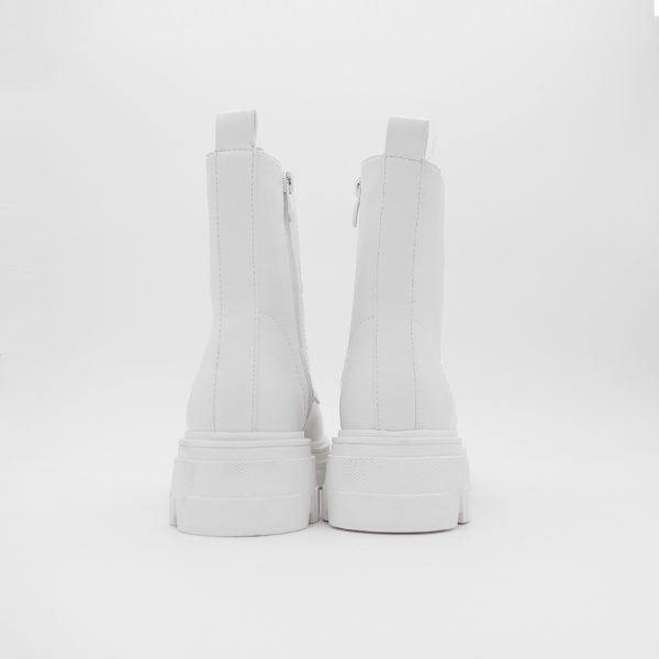 Veterboots Met Chunky Zool, Wit