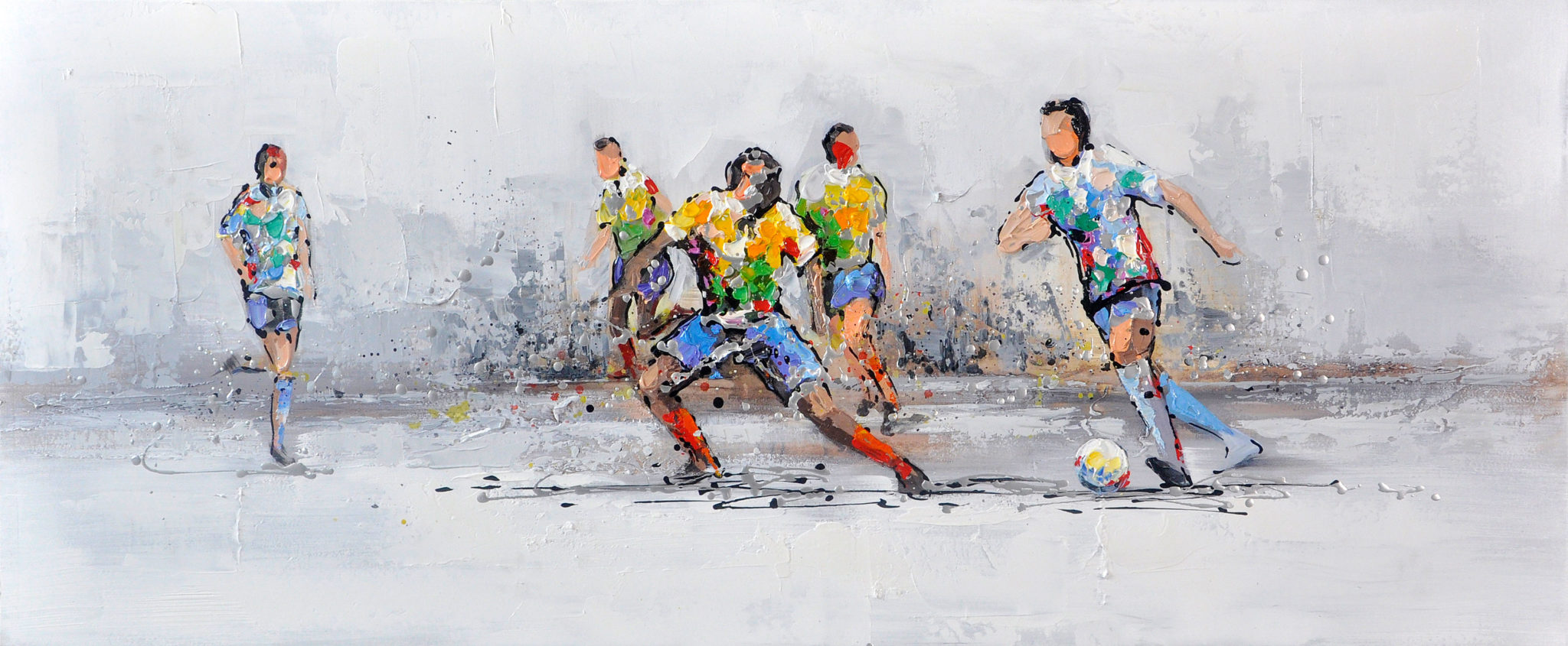 Voetbal wedstrijd Canvas schilderij Olieverf kopen? EXPO