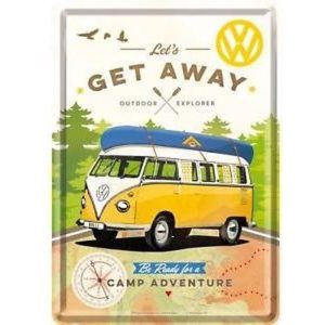 Volkswagen Let's Get Away - Metalen Postcard