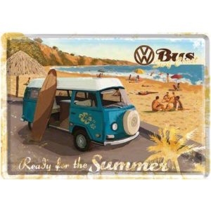 VW Bus Surf Coast - Metalen Postcard