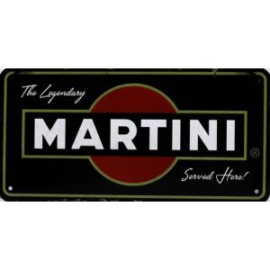 The Legendary Martini Served Here - Metalen Wandplaat