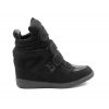 Wedge Sneakers met sleehak - zwart