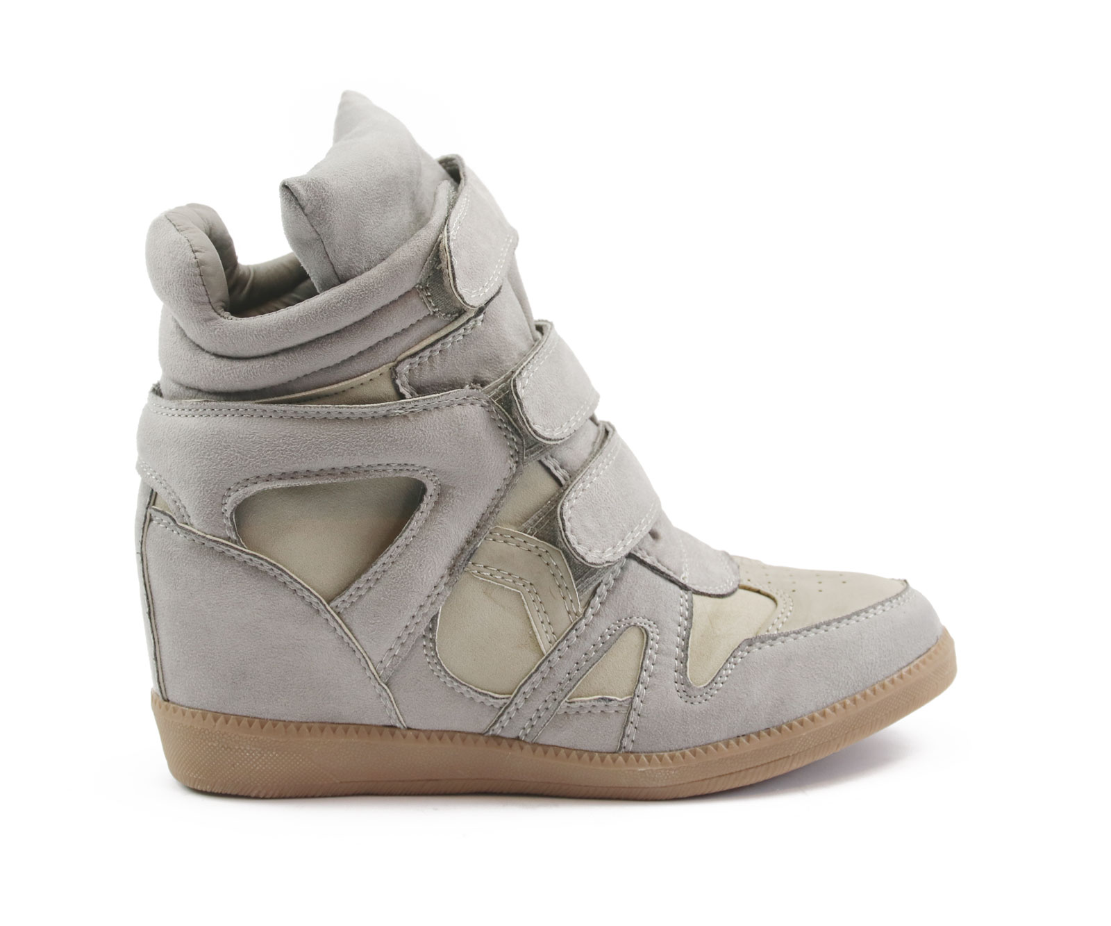 Wedge Sneakers met sleehak - lichtgrijs kopen?