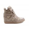 Wedge Sneakers met sleehak - zwart