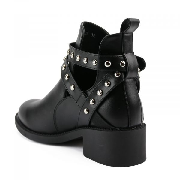 Western Cut Out Boots, Zwart