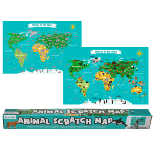 World Scratch Map Dieren