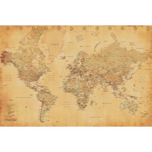 World Map Vintage Style - Maxi Poster (665)