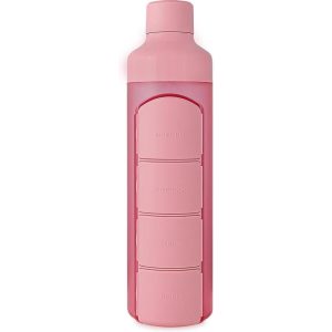 YOS Bottle Waterfles Met Pillendoos - Roze