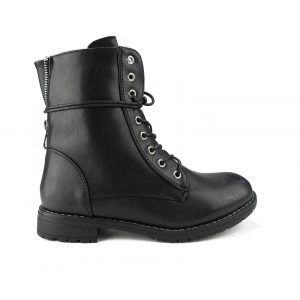 Zwarte veterboots met lange veters